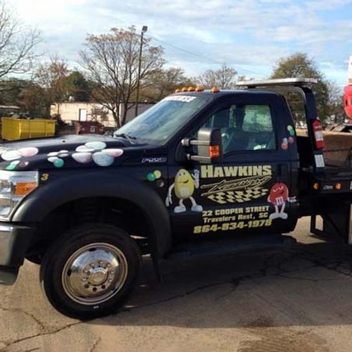 Hawkins Towing vehicle