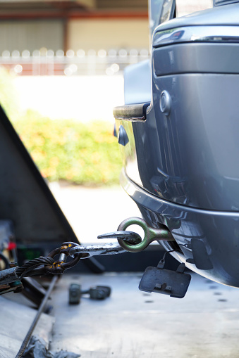 Metal Hook Strap with a Car's Loop for Towing a Car in Greenville, SC